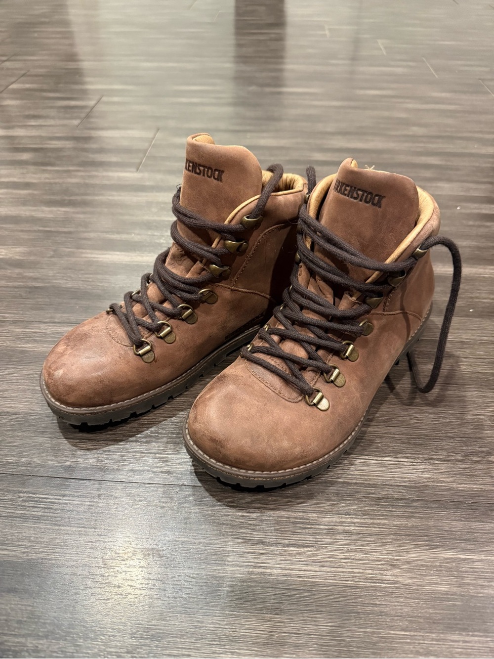 Birkenstock Brown Unisex Leather Winter Boots (Women's 6 / Men's 4)